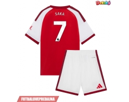 Lacne Dětský Futbalové dres Arsenal Bukayo Saka #7 2026-27 Krátky Rukáv - Domáci (+ trenírky)